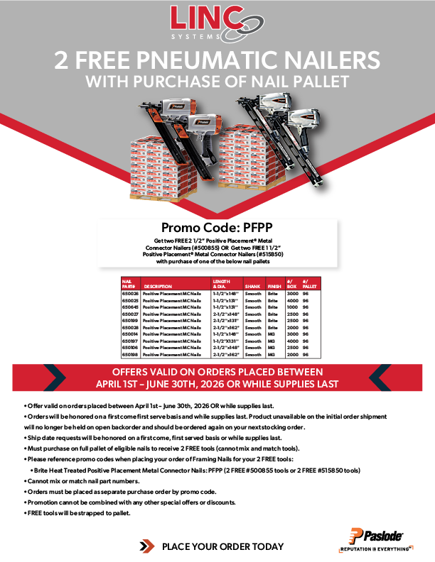 April Pneumatic Pallet Promo