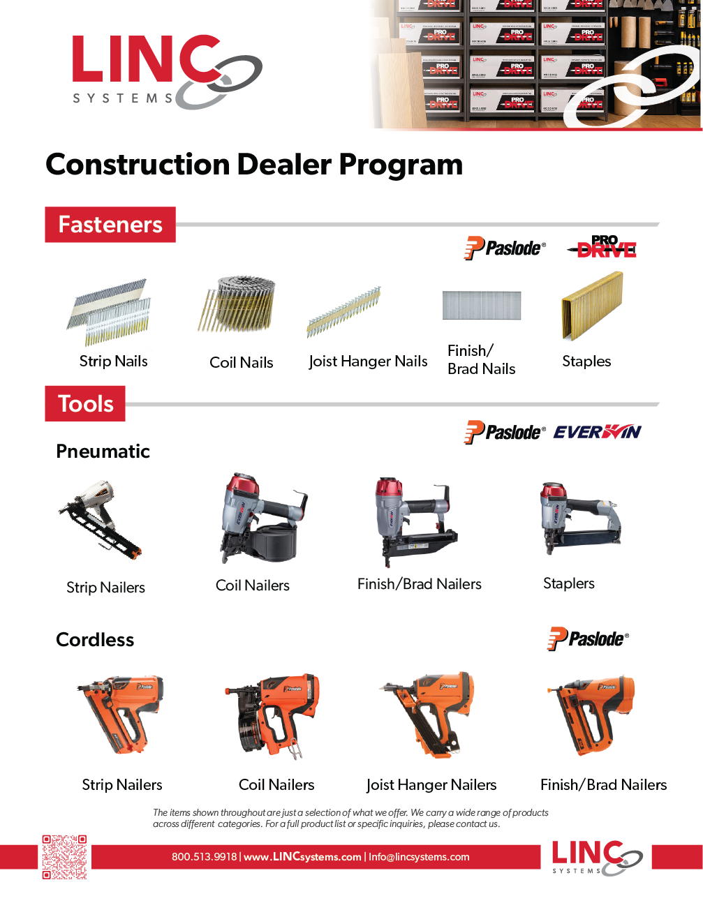 Construction Dealer Line Card