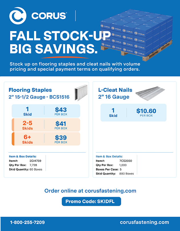 Fall Stock-up Flooring